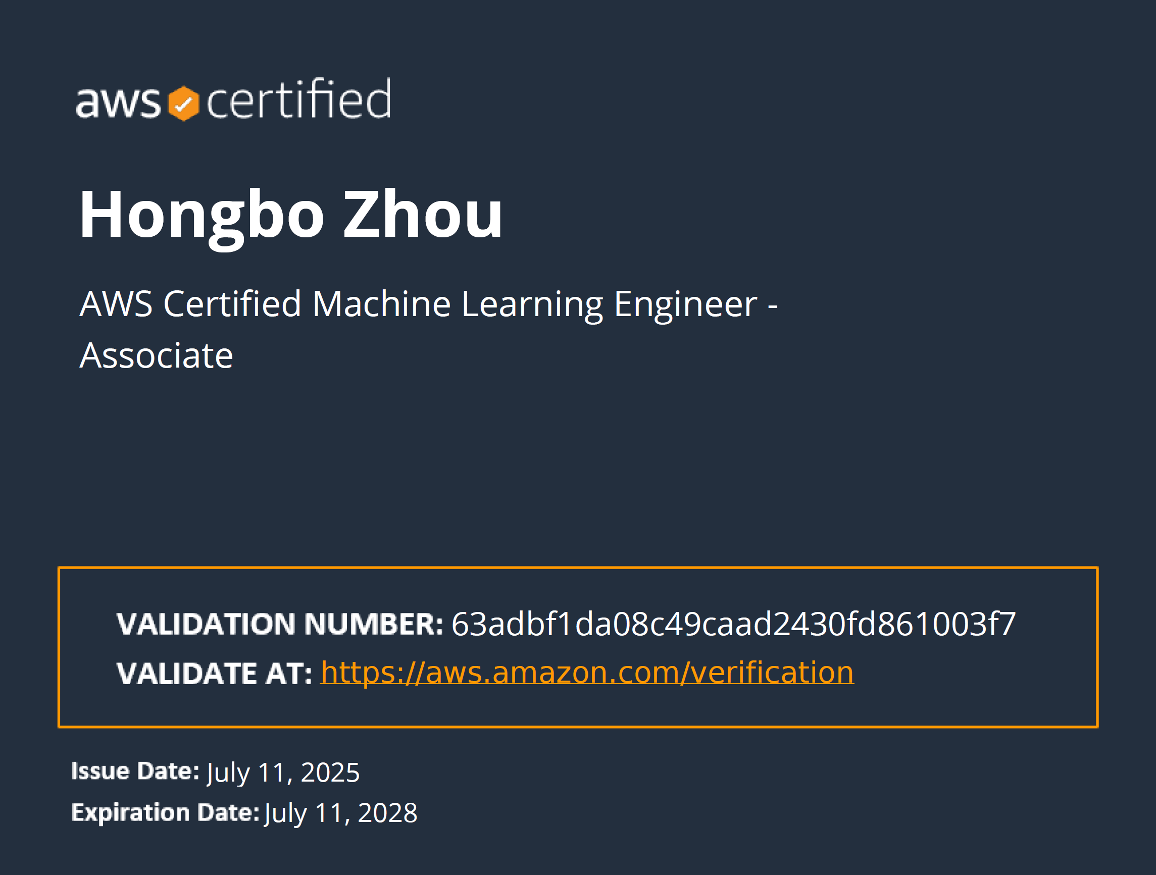 AWS Certified Machine Learning - Associate (MLA)